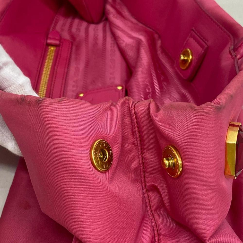 Prada tote bag nylon pink ladies - Picture 6 of 12